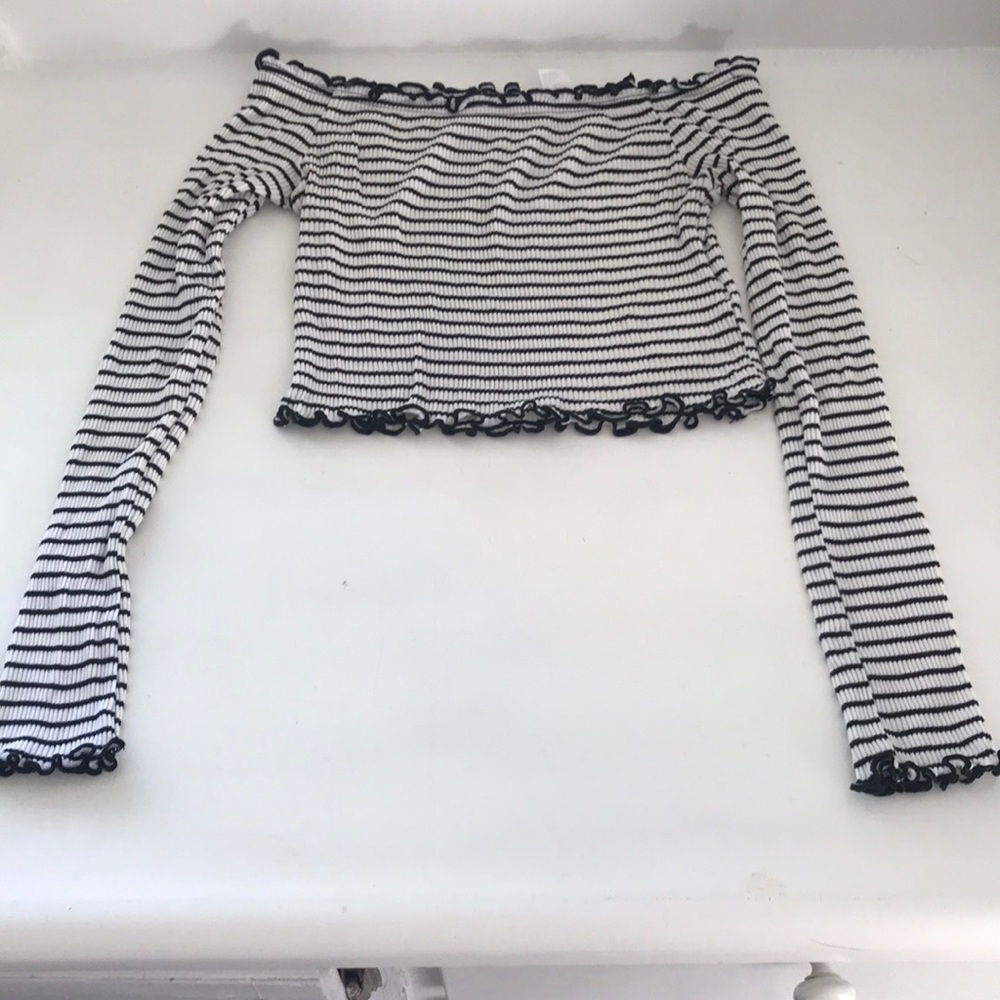 Cute cropped off the shoulder top